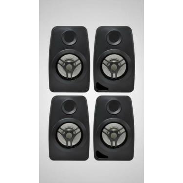 Imagem de 4 Caixas de Som Ambiente 55W 8 Ohms 4 Pol Preta - Congratulations Stor