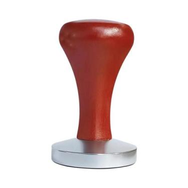 Imagem de Tamper De Café Espresso Com Cabo De Madeira Preto, Alumínio, 51mm, 53m