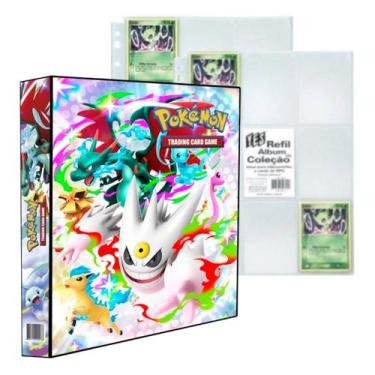 Imagem de Álbum Pasta Fichário Pokemon Mega Brilho com 20 Folhas Plásticas TCG C