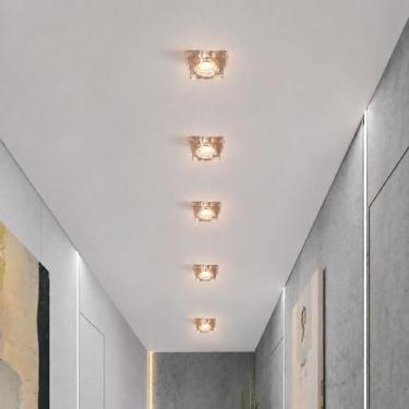 Imagem de 5 Spot Cristal Glint Rose Espelhado Embutir Mr16 Corredor Lup66 - Acen