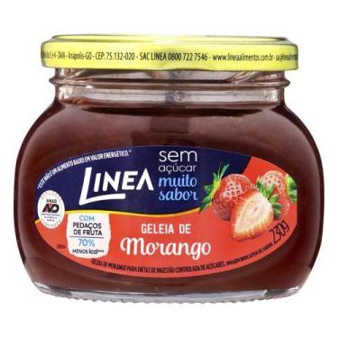 Imagem de Geleia Morango Zero Açúcar Linea Vidro Com Pedaço de Fruta 230g