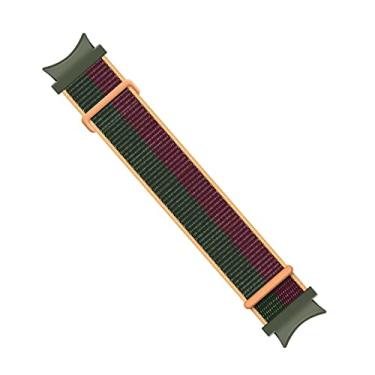 Imagem de Pulseira Nylon Loop LTIMPORTS, compativel com Galaxy Watch 6 - Galaxy Watch6 Classic - Galaxy Watch 5 - Galaxy Watch5 Pro - Galaxy Watch 4 - Galaxy Watch4 Classic (Verde/Vinho)