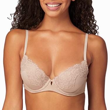 Imagem de Maidenform Sutiã feminino Comfort Devotion Your Lift com aro e alças conversíveis, Blush noturno, 32A