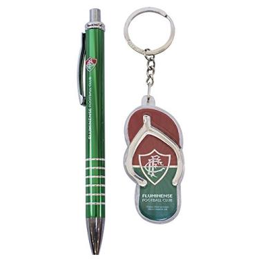 Imagem de Jogo Caneta De Metal Com Chaveiro Em Forma De Chinelo - Fluminense