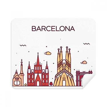 Imagem de Pano de limpeza de tela Barcelona Espanha, 2 peças, tecido de camurça
