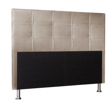 Imagem de Cabeceira Casal 1,40m Roma Suede Bege