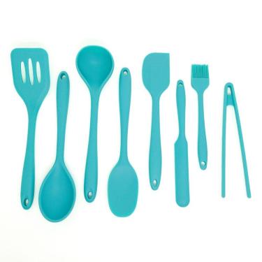 Imagem de Kit de Utensílios de Silicone com 8 peças Verde - OIKOS