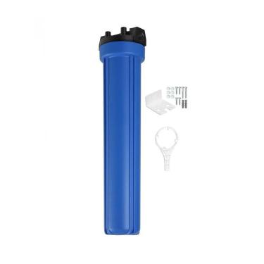 Imagem de Carcaça Plástica Azul 20X2,5 F500 - Conexão 3/4 Com Chave