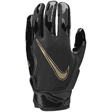 Imagem de Vapor Jet 6.0 Luvas Receptor de Futebol Masculino Nike (grande, preto / ouro metálico)