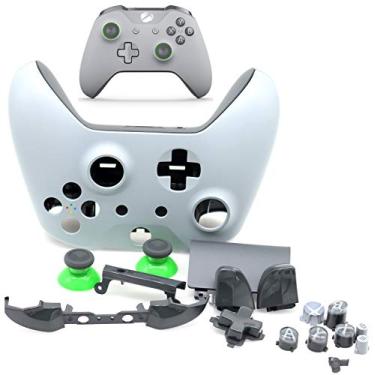 Imagem de Kit de invólucro completo da Deal4Go para Xbox One 1708 cinza/verde