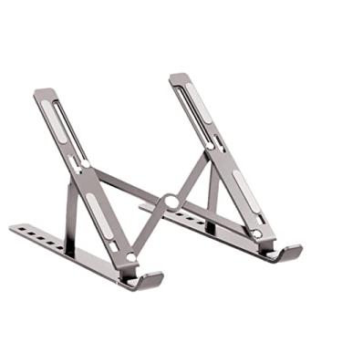 Imagem de Suporte de laptop de alumínio ajustável para Maxbook, tablet, notebook, mesa, almofada de resfriamento dobrável, suporte para laptop atualizado