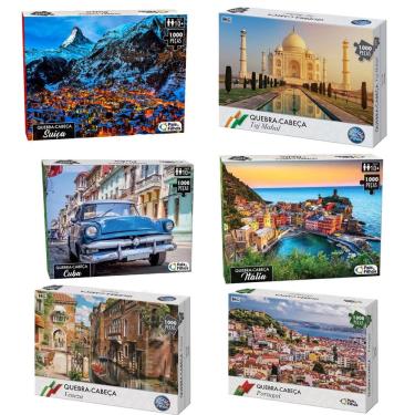 Quebra Cabeça Veneza Grande 1000 peças 54x74 cm Puzzle Jogo - Erafull