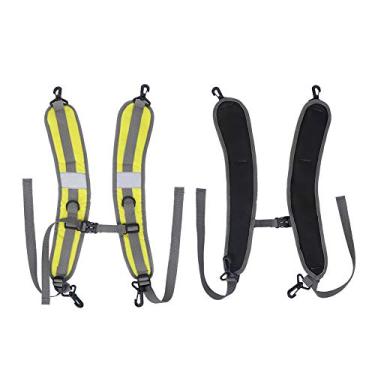 Imagem de Tbest 1 par de alças ajustáveis de nylon com alças duráveis de nylon com fivelas de liberação rápida para caminhadas e mochila (preto) alças de mochila de caminhada