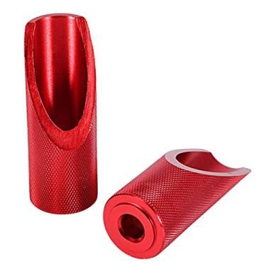 Imagem de para ruckus pegs 2 pcs motocicleta liga de alumínio pedais acessórios para estribo apto para (vermelho) pedaleira apoio para os pés motocicleta pedaleira pedaleira