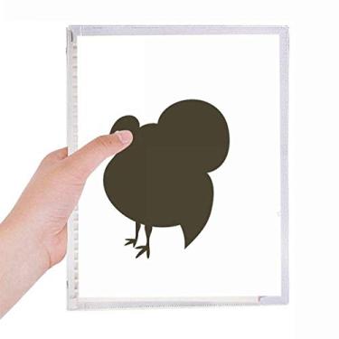 Imagem de Caderno de retrato de animal de peru preto diário de folhas soltas recarregável, papelaria