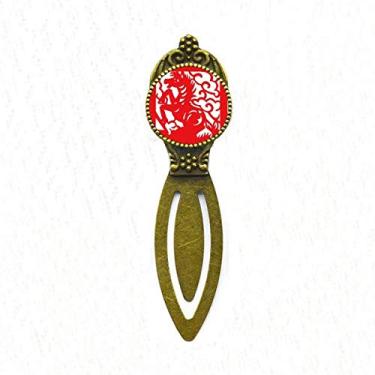 Imagem de Marcador de página com etiqueta de escritório retrô para cavalo animal China zodíaco