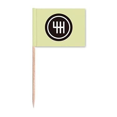 Imagem de Joystick fácil ajuste de engrenagem palito de dente bandeiras marcador topo decoração de festa