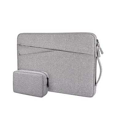 Imagem de Tempaty Bolsa interna Apple Macbook feminina versão coreana Huawei pro notebook bolsa para laptop 1345,6 polegadas Cinza de cânhamo (com bolsa pequena) 13,3 polegadas