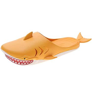 Imagem de Pantufas lagosta, Pantufas de peixe, Pantufas de tubarão para festa na praia para homens e mulheres, Laranja, 11-12 Women/10-11 Men
