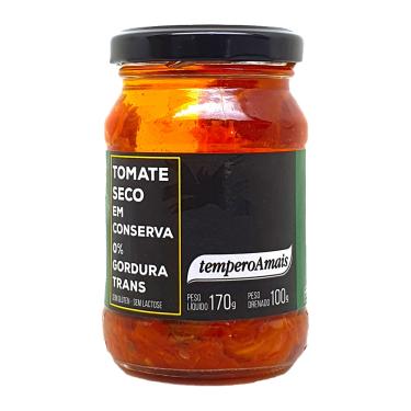 Imagem de Conserva Tomate Seco em 170g Condimento Pote Tempero Cozinha