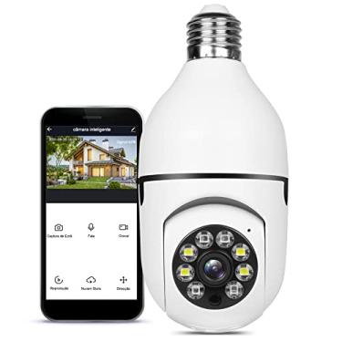 Imagem de Câmera Lâmpada Câmera Espiã de Segurança WiFi, 1080P Câmera de Base E27 com Visão Noturna Infravermelha intercomunicador bidirecional, Câmera Vigilância com Função de Rastreamento Automático YOOsee