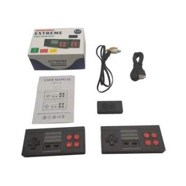 Imagem de 8 bit hd vídeo game console com 620 jogos clássicos mini retro console tv 2.4g sem fio controles wi fi saída av para tv tubo ou outras