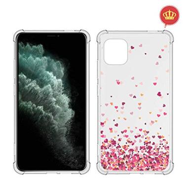 Imagem de Capa Chuva Corações Rosa Heart Capinha Bordas Reforçadas iPhone 11 Pro Max
