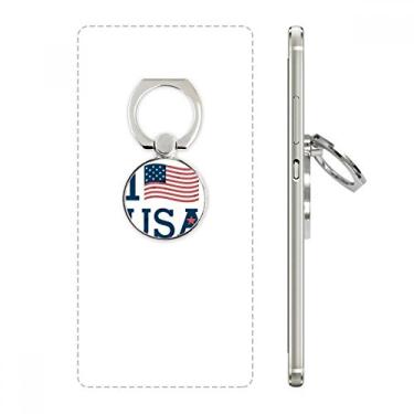 Imagem de Suporte de anel para telefone I Love USA America Flag Culture