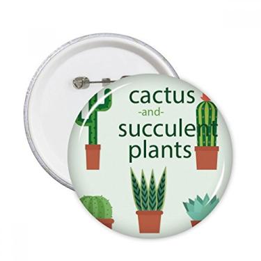 Imagem de Ilustração de cacto de planta em vaso para suculentas, broches, decoração de roupas, 5 peças, presente