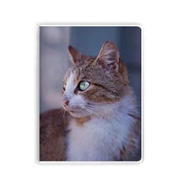 Imagem de Diário de capa macia para caderno de desenho de gato marrom com estampa de animal