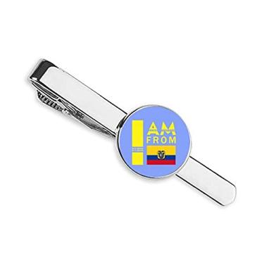 Imagem de Clipe de gravata I Am From Ecuador para presente de homem de negócios