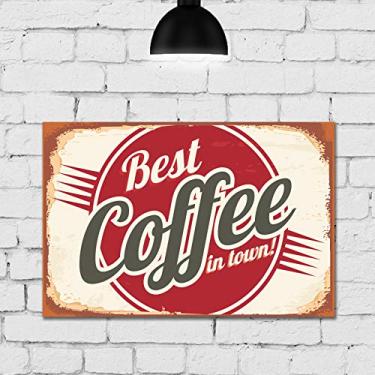 Imagem de Placa Decorativa MDF Vintage Café Best Coffee 30x40