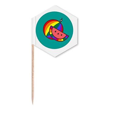 Imagem de I Am A Queer LGBT Bandeiras de palitos de arco-íris palitos de cupcake festa celebração