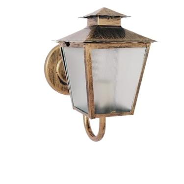 Imagem de Luminária Lustre Arandela Colonial Quadrada de Parede Vidro Mini Boreal 15B