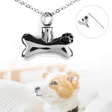 Imagem de Pingente De Cinzas Para Animais De Estimação, Colar De Urna Para Cinzas, Colar De Cremação, Estampa De Pata Para Animais De Estimação, Colar De Urna Em Formato De Osso, Joias Com Pingente De Cinzas Pa