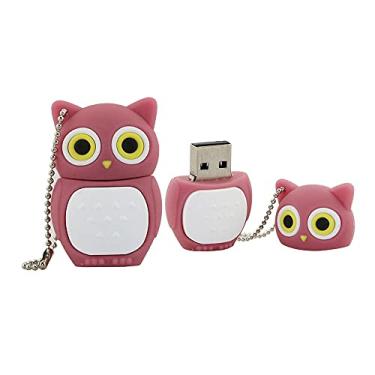Imagem de Flash Drives USB em forma de coruja de 32 GB, pen drive de memória, pen drives USB Flash Disk Thumb Drive U Disk USB Drive USB 2.0 Pen Drive PenDrive (vermelho)