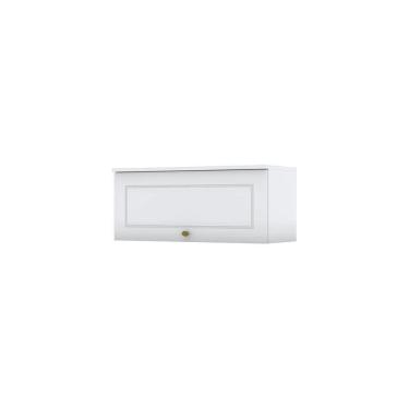 Imagem de Armário Aéreo 01 Porta Basculante 80 Cm Amy Branco Hp Casa 812 Branco Hp