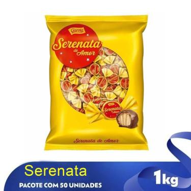 Imagem de 3 Pacotes De Bombom 1Kg Serenata De Amor Chocolate Garoto - Serenata G