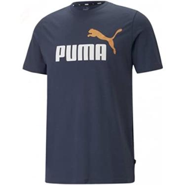 Imagem de Camiseta Puma Logo Tee Masculina 586759-15 Tamanho:P;Cor:Azul