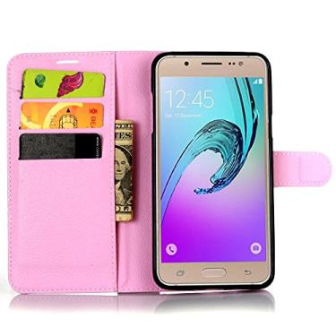 Imagem de Manyip Capa para Samsung Galaxy J7 (modelo 2016), capa de telemóvel em couro, protetor de ecrã de Slim Case estilo carteira com ranhuras para cartões, suporte dobrável, fecho magnético (JFC10-6)