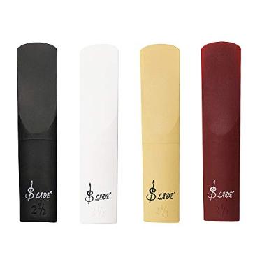 Imagem de OriGlam 4 palhetas de saxofone alto força 2,5, palhetas de saxofone de resina, palhetas de saxofone 2,5 para estudantes iniciantes e profissionais de saxofone alto