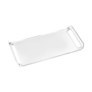 Imagem de Bandeja Acrílica Hara Transparente Dobrada 32x20x4 Cm