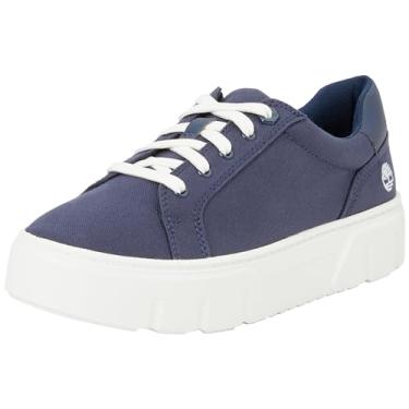 Imagem de Timberland Tênis feminino Laurel Court, Lona azul marinho, 9.5