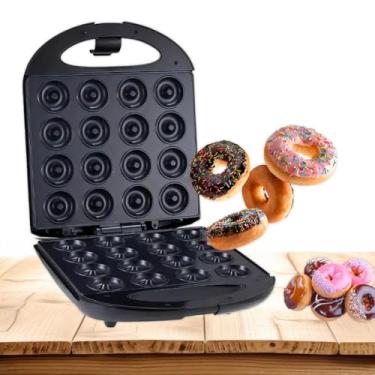 Imagem de Máquina De Fazer Donuts 16 Furos Rosquinhas Confeitaria Doce Culinária 110V 220V (110, Volts) Preto