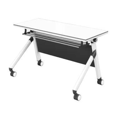 Imagem de Mesas de Conferência Mesa De Conferência Dobrável Para Treinamento De Escritório Para Salas De Reuniões E Salas De Aula, Mesa De Seminário De Emenda Móvel Moderna Com Rodas Silenciosas(55x16x30in/140x