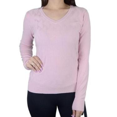 Imagem de Blusa Feminina Facinelli By Mooncity Tricot Rosa Claro - 651022-Feminino