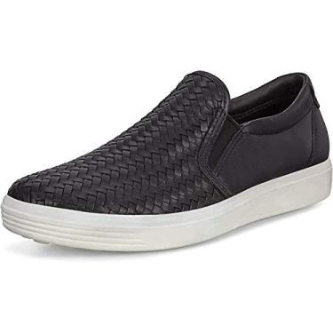 Imagem de ECCO Tênis feminino Soft 7 tecido slip-on 2.0, Preto, 7-7.5