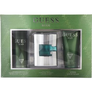 Imagem de Cx De Presente Masculino Guess Man Guess Eau De Toilette Spray 75 Ml + Desodorante Spray 177 Ml + Gel De Banho 200 Ml