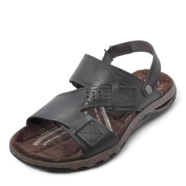 Imagem de Sandália Couro Pegada Amortech Masculina - Marrom - 39