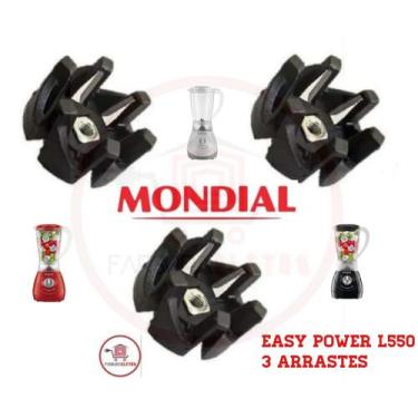 Imagem de 3x Arraste Acoplamento do Copo Liquidificador Mondial Easy Power L-550
